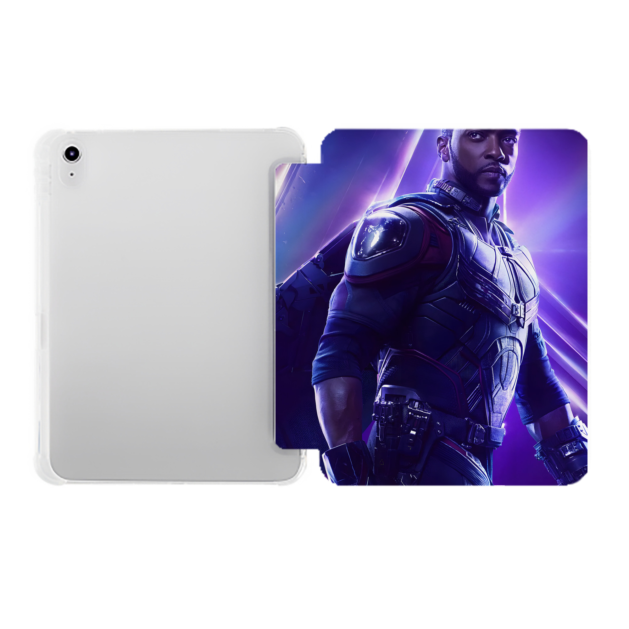 （画像用） アベンジャーズ The Avengers IPad ケース ペン収納付き 三つ折りスタンド PUレザー×シリコン 対応機種9.5/10.5/10.9インチ
